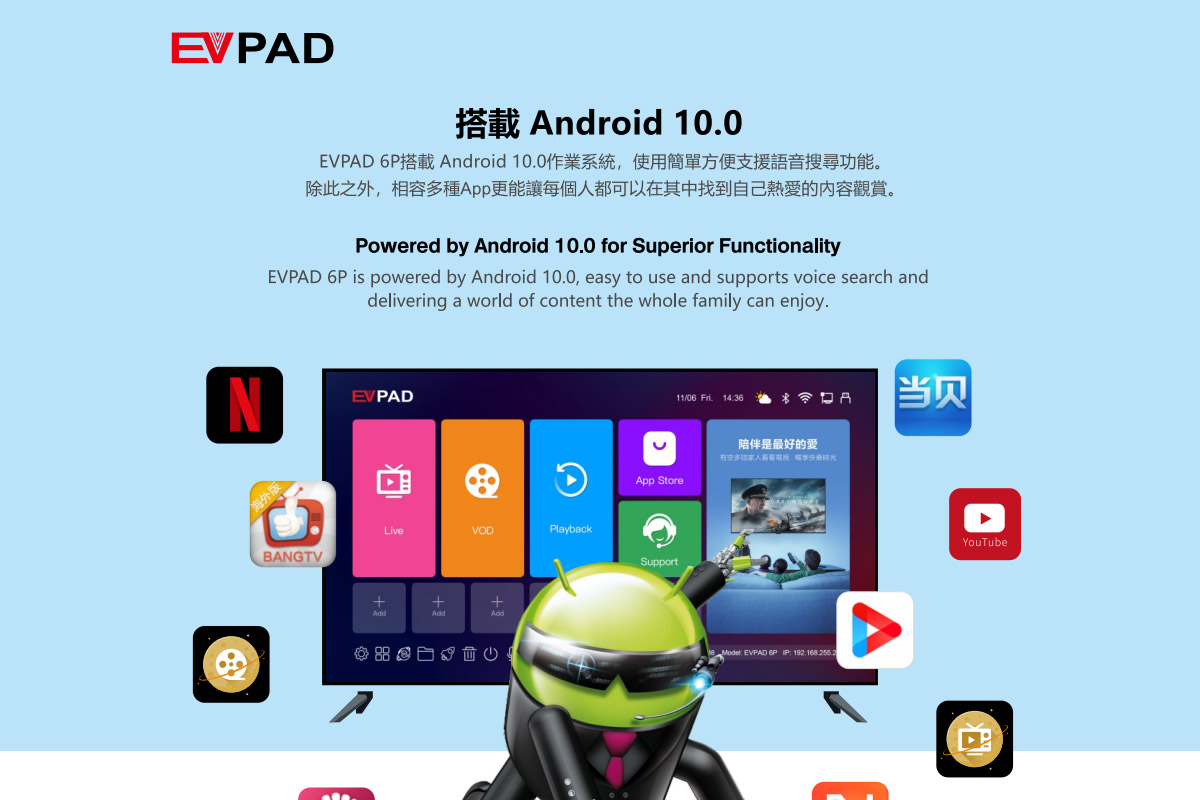 EVPAD 6P STB - Android 10.0