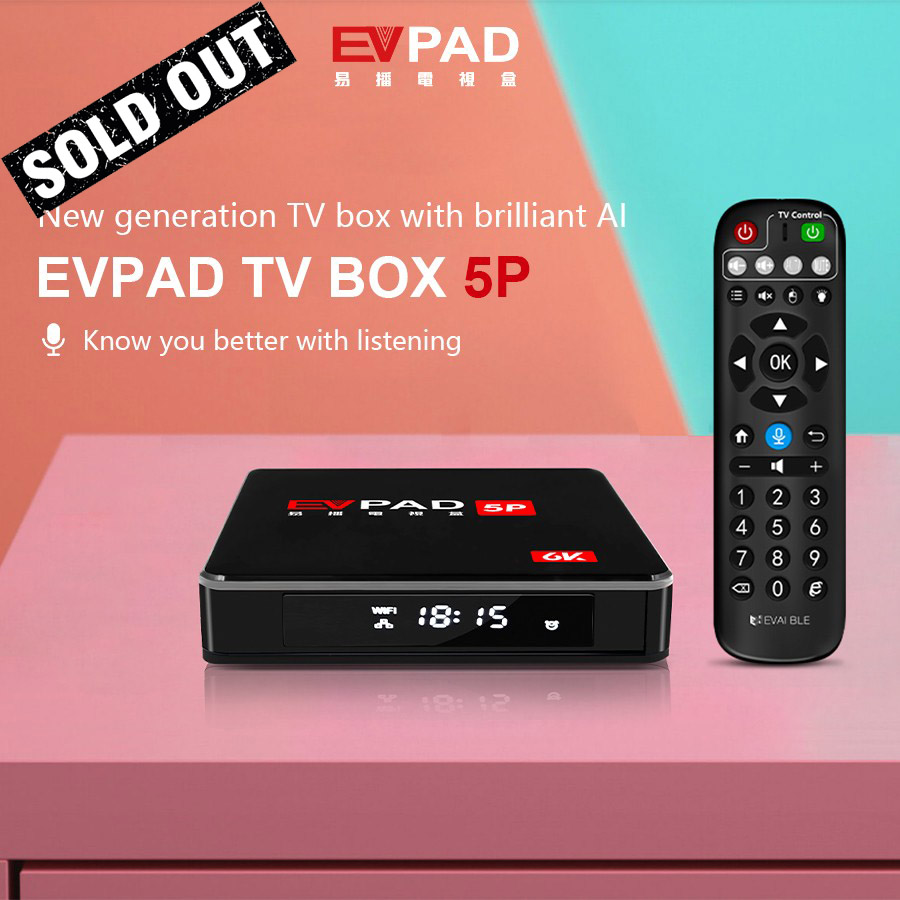 EVPAD 5P 6K AI Voice Smart TV Box - High Performance, 1000+ Movie